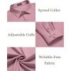 COOFANDY Men’s Dress Shirt Classic Fit Button Up Shirts Long Sleeve Stretch Wrinkle-Free Shirt Pink