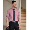COOFANDY Men’s Dress Shirt Classic Fit Button Up Shirts Long Sleeve Stretch Wrinkle-Free Shirt Pink