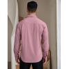 COOFANDY Men’s Dress Shirt Classic Fit Button Up Shirts Long Sleeve Stretch Wrinkle-Free Shirt Pink