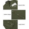 COOFANDY Mens Dress Shirt Long Sleeve Casual Button Down Paisley Shirts Party Wedding Dress Shirt(Army)