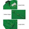 COOFANDY Mens Dress Shirt Long Sleeve Casual Button Down Paisley Shirts Party Wedding Dress Shirt(Green)
