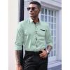 COOFANDY Mens Dress Shirt Long Sleeve Casual Button Down Paisley Shirts Party Wedding Dress Shirt(Mint)