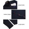 COOFANDY Mens Dress Shirt Long Sleeve Casual Button Down Paisley Shirts Party Wedding Dress Shirt(Navy)