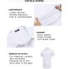 COOFANDY Men’s Dress Shirt Short Sleeve Button Down Shirts with Pocket(01- White)