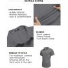 COOFANDY Men’s Dress Shirt Short Sleeve Button Down Shirts with Pocket(Dark Grey)