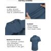 COOFANDY Men’s Dress Shirt Short Sleeve Button Down Shirts with Pocket(Grey Blue)
