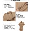 COOFANDY Men’s Dress Shirt Short Sleeve Button Down Shirts with Pocket(Khaki)