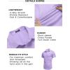 COOFANDY Men’s Dress Shirt Short Sleeve Button Down Shirts with Pocket(Lavender)