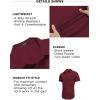 COOFANDY Men’s Dress Shirt Short Sleeve Button Down Shirts with Pocket(Wine Red)