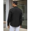 COOFANDY Men’s Dress Shirt Wrinkle Free Regular Fit Stretch Long Sleeve Button Down Shirts(Black)