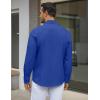 COOFANDY Men’s Dress Shirt Wrinkle Free Regular Fit Stretch Long Sleeve Button Down Shirts(Blue)