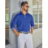 COOFANDY Men’s Dress Shirt Wrinkle Free Regular Fit Stretch Long Sleeve Button Down Shirts(Blue)