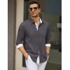 COOFANDY Men’s Dress Shirt Wrinkle Free Regular Fit Stretch Long Sleeve Button Down Shirts(Granite Gray)