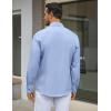 COOFANDY Men’s Dress Shirt Wrinkle Free Regular Fit Stretch Long Sleeve Button Down Shirts(Light Blue)