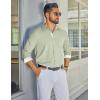 COOFANDY Men’s Dress Shirt Wrinkle Free Regular Fit Stretch Long Sleeve Button Down Shirts(Light Green)