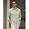 COOFANDY Men’s Dress Shirt Wrinkle Free Regular Fit Stretch Long Sleeve Button Down Shirts(Light Green)
