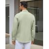 COOFANDY Men’s Dress Shirt Wrinkle Free Regular Fit Stretch Long Sleeve Button Down Shirts(Light Green)