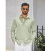 COOFANDY Men’s Dress Shirt Wrinkle Free Regular Fit Stretch Long Sleeve Button Down Shirts(Light Green)