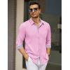 COOFANDY Men’s Dress Shirt Wrinkle Free Regular Fit Stretch Long Sleeve Button Down Shirts(Pink)