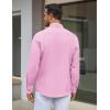 COOFANDY Men’s Dress Shirt Wrinkle Free Regular Fit Stretch Long Sleeve Button Down Shirts(Pink)