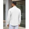 COOFANDY Men’s Dress Shirt Wrinkle Free Regular Fit Stretch Long Sleeve Button Down Shirts(White)