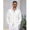 COOFANDY Men’s Dress Shirt Wrinkle Free Regular Fit Stretch Long Sleeve Button Down Shirts(White)