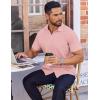 COOFANDY Mens Dress Shirts Button Down Short Sleeve Shirt Summer Shirts Business Casual Wedding Shirt(Light Pink)