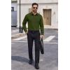 COOFANDY Mens Dress Shirts Long Sleeve Casual Button Down Shirts Formal Business Shirt(Army Green)