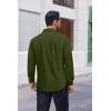 COOFANDY Mens Dress Shirts Long Sleeve Casual Button Down Shirts Formal Business Shirt(Army Green)