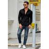 COOFANDY Mens Dress Shirts Long Sleeve Casual Button Down Shirts Formal Business Shirt(Black)