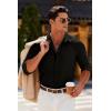 COOFANDY Mens Dress Shirts Long Sleeve Casual Button Down Shirts Formal Business Shirt(Black)