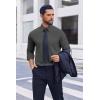 COOFANDY Mens Dress Shirts Long Sleeve Casual Button Down Shirts Formal Business Shirt(Dark Grey)
