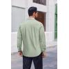 COOFANDY Mens Dress Shirts Long Sleeve Casual Button Down Shirts Formal Business Shirt(Light Green)