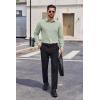 COOFANDY Mens Dress Shirts Long Sleeve Casual Button Down Shirts Formal Business Shirt(Light Green)