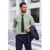 COOFANDY Mens Dress Shirts Long Sleeve Casual Button Down Shirts Formal Business Shirt(Light Green)