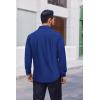 COOFANDY Mens Dress Shirts Long Sleeve Casual Button Down Shirts Formal Business Shirt(Royal Blue)