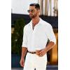 COOFANDY Mens Dress Shirts Long Sleeve Casual Button Down Shirts Formal Business Shirt(White)