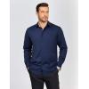 COOFANDY Mens Dress Shirts Long Sleeve Plaid Button Down Shirt Business Casual Stretch Shirts with Pocket(Navy Blue Plaid)