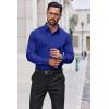 COOFANDY Mens Dress Shirts Long Sleeve Stain Shield Button Down Shirt Regular Fit Formal Business Wedding Shirts(Royal Azure Blue)