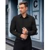COOFANDY Mens Dress Shirts Long Sleeve Wrinkle Free Button Down Shirts Formal Business Shirt(Black)