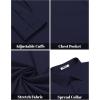 COOFANDY Mens Dress Shirts Long Sleeve Wrinkle Free Button Down Shirts Formal Business Shirt(Dark Blue)