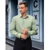 COOFANDY Mens Dress Shirts Long Sleeve Wrinkle Free Button Down Shirts Formal Business Shirt(Light Green)
