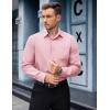 COOFANDY Mens Dress Shirts Long Sleeve Wrinkle Free Button Down Shirts Formal Business Shirt(Pink)