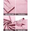 COOFANDY Mens Dress Shirts Long Sleeve Wrinkle Free Button Down Shirts Formal Business Shirt(Pink)