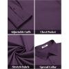 COOFANDY Mens Dress Shirts Long Sleeve Wrinkle Free Button Down Shirts Formal Business Shirt(Purple)