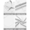 COOFANDY Mens Dress Shirts Short Sleeve Business Casual Shirts Regular Fit Casual Button Down Untucked Shirts(A-white)