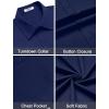 COOFANDY Mens Dress Shirts Short Sleeve Business Casual Shirts Regular Fit Casual Button Down Untucked Shirts(Dark Blue)