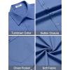 COOFANDY Mens Dress Shirts Short Sleeve Business Casual Shirts Regular Fit Casual Button Down Untucked Shirts(Navy Blue)