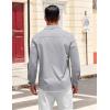 COOFANDY Mens Dress Shirts Untucked Long Sleeve Button Down Denim Shirt Stretch Business Casual Shirts for Men(Grey)