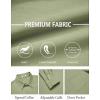 COOFANDY Mens Dress Shirts Untucked Long Sleeve Button Down Denim Shirt Stretch Business Casual Shirts for Men(Light Green)